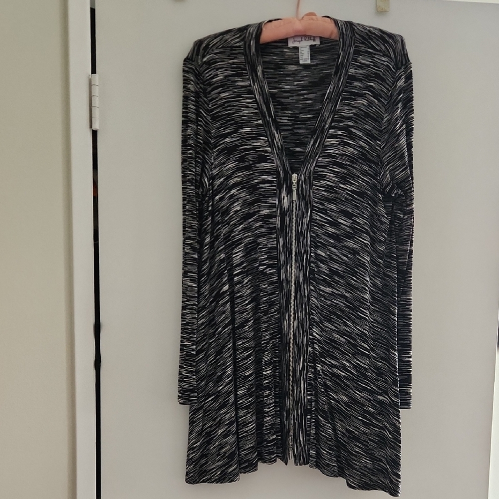 Joseph Ribkoff Monochrome Zippered Cardigan